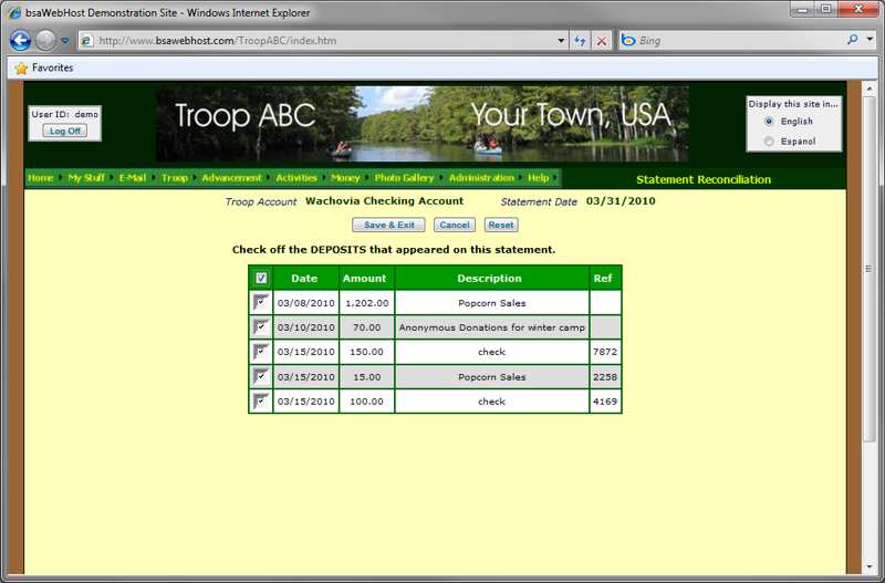 Bank Statement Reconciliation