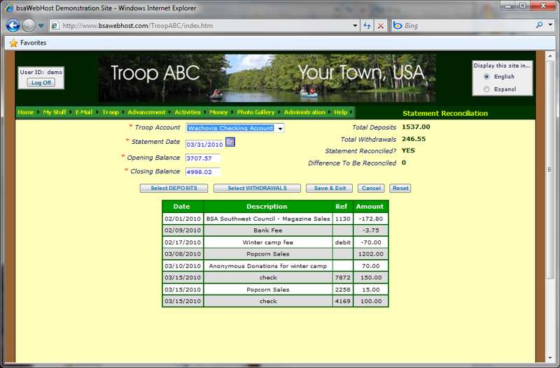 Bank Statement Reconciliation